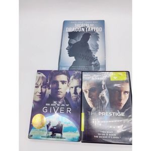 Movie DVD Lot The Girl With The Dragon Tattoo The Giver The Prestige 3 DVDs Teen